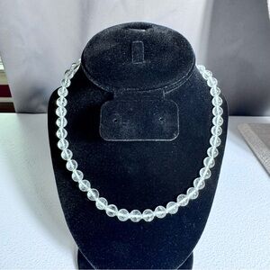 Elegant Clear Glass Beaded Necklace